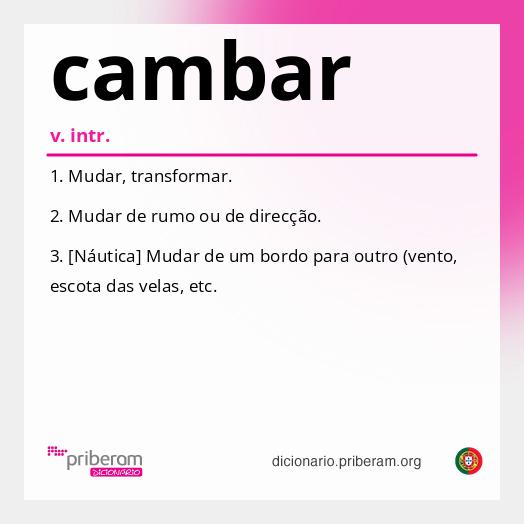 Significado de cambar